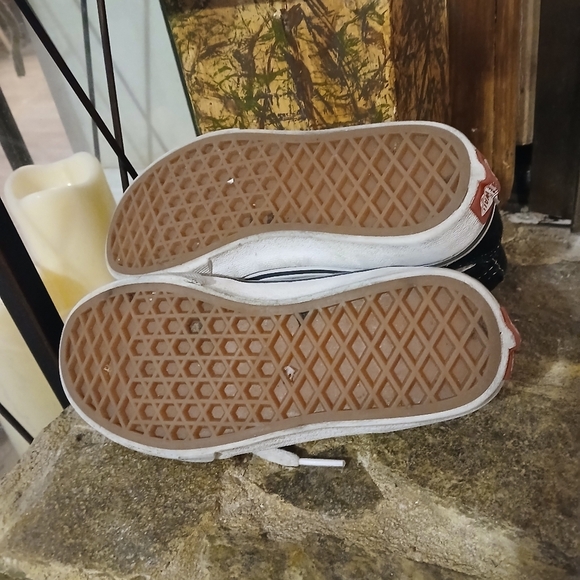 VANS Sk8-Hi Black & White Shoes - Y 13 - Picture 6 of 7